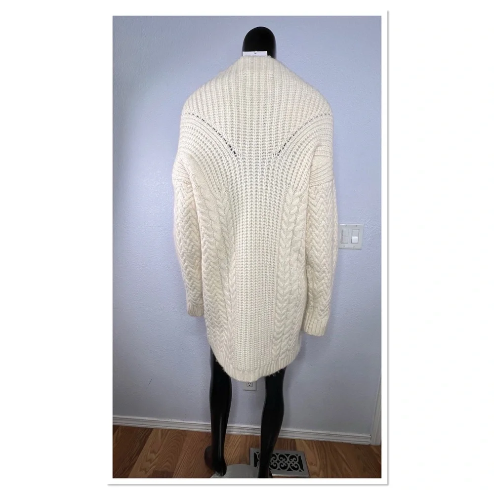 L'Academie Calliope Cable Knit Sweater Dress Sz M Acrylic Polyester Wool NWT